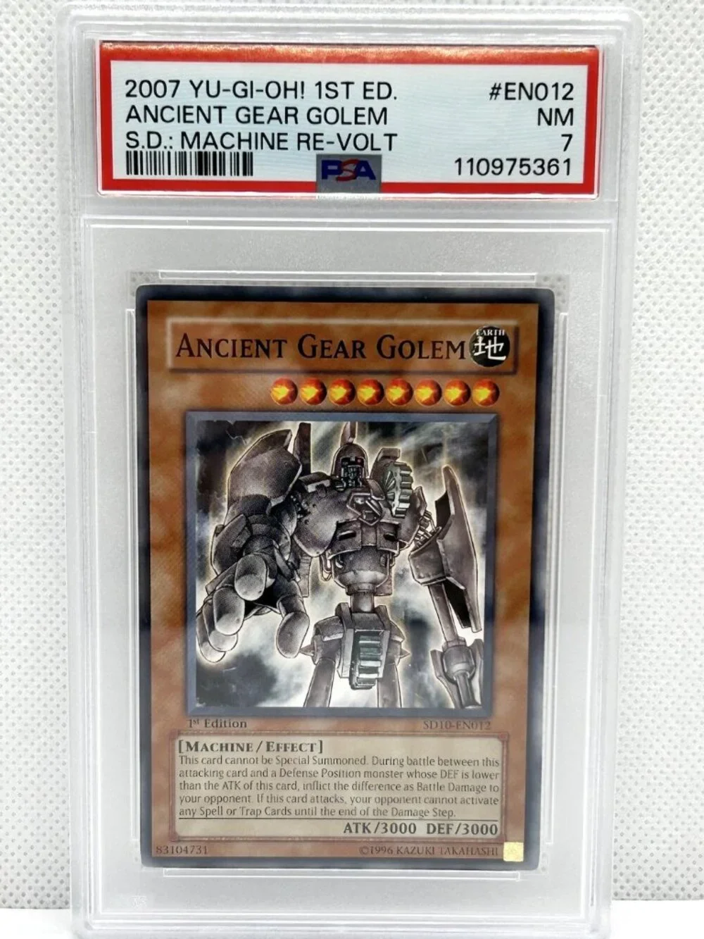 Ancient Gear Golem YU_GI-Oh! 1st Ed. 2007 S.D.; Machine Re-Volt PSA Graded 7 NM